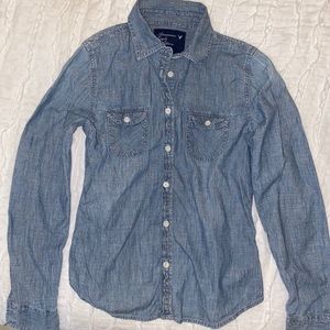 American eagle boyfriend denim shirt